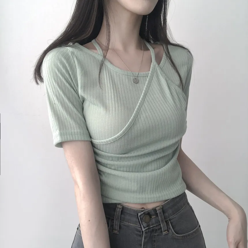 ホルターネッククロップTシャツ | lilisense | 詳細画像9