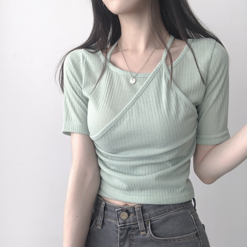 ホルターネッククロップTシャツ | lilisense | 詳細画像11