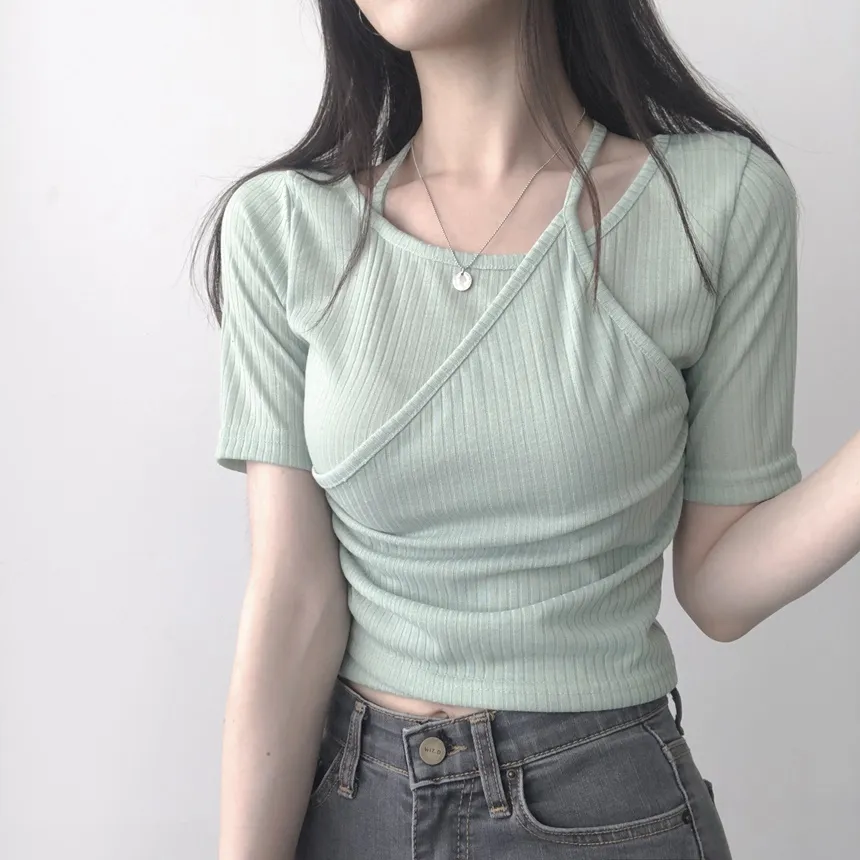 ホルターネッククロップTシャツ | lilisense | 詳細画像10