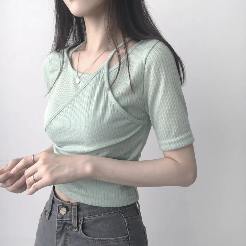 ホルターネッククロップTシャツ | lilisense | 詳細画像11
