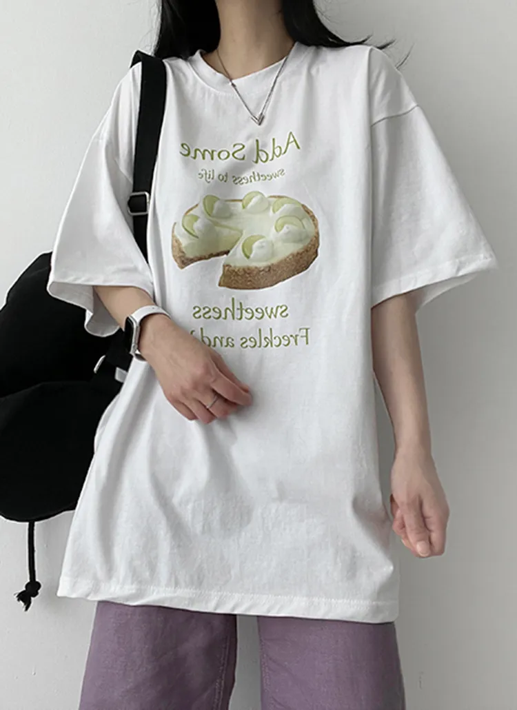 タルトプリント半袖Tシャツ | hijjoo | 詳細画像1