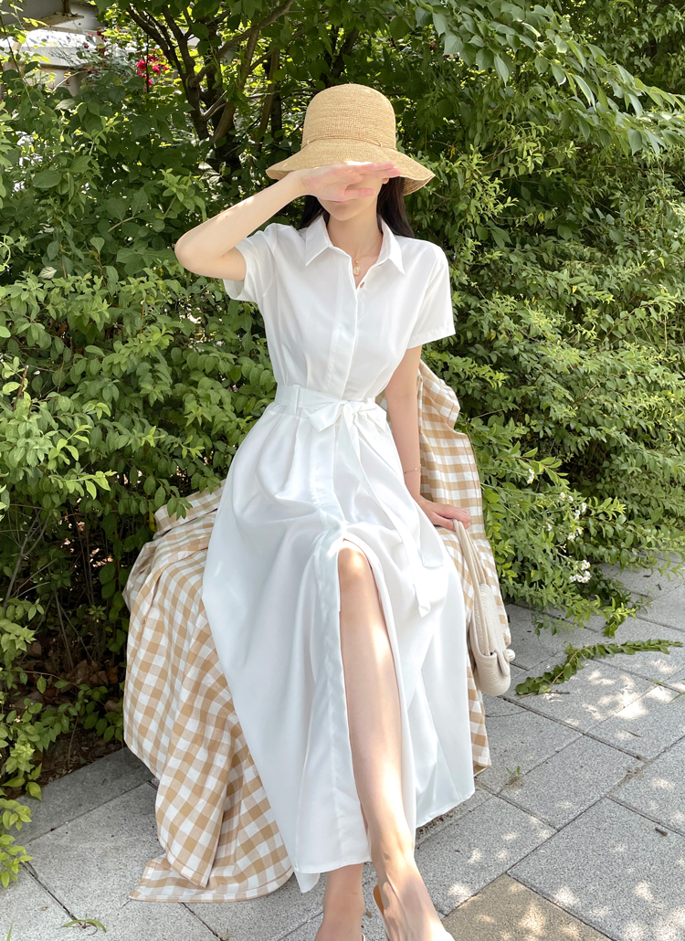 完売品 weakend深海シアーフレアシャツワンピース ベージュ インナー付 フライフロントフレアシャツワンピース | レディースファッション通販