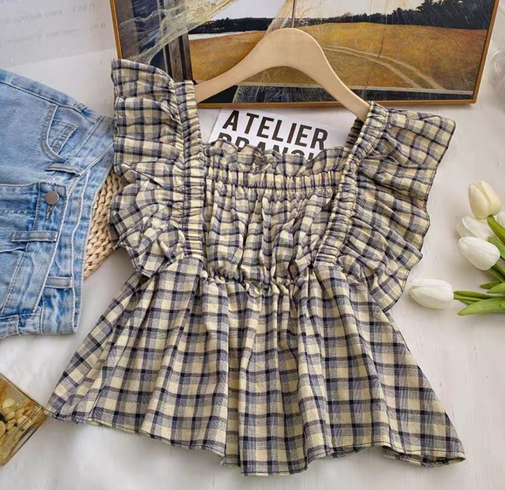 リネン混チェックノースリーブ | レディースファッション通販 - DHOLIC