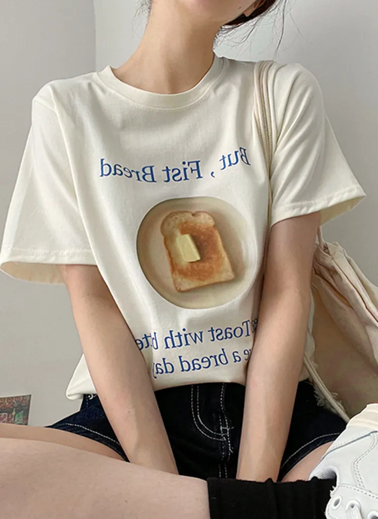 ブレッドプリント半袖Tシャツ | hijjoo | 詳細画像1