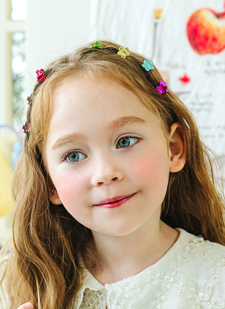 小さめりんご♡ベビーヘアクリップ  ヘアゴム Baby Deer Clips ベビー キッズ 赤ちゃん ヘアピン ヘアクリップ