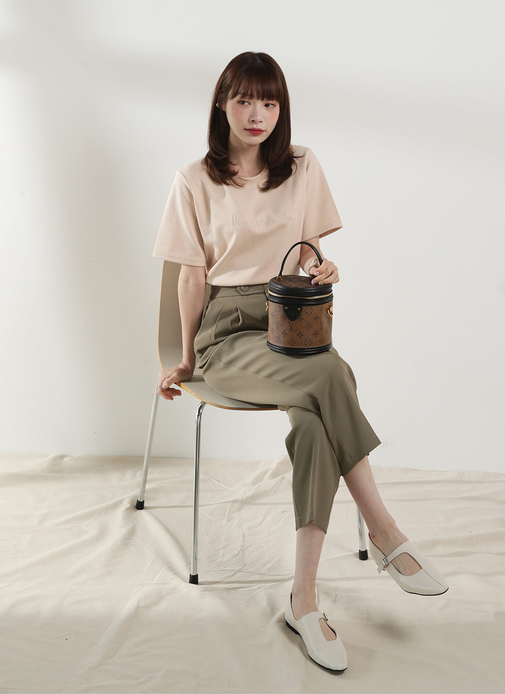 テンセル混刺繍半袖Tシャツ | DHOLIC | 詳細画像8