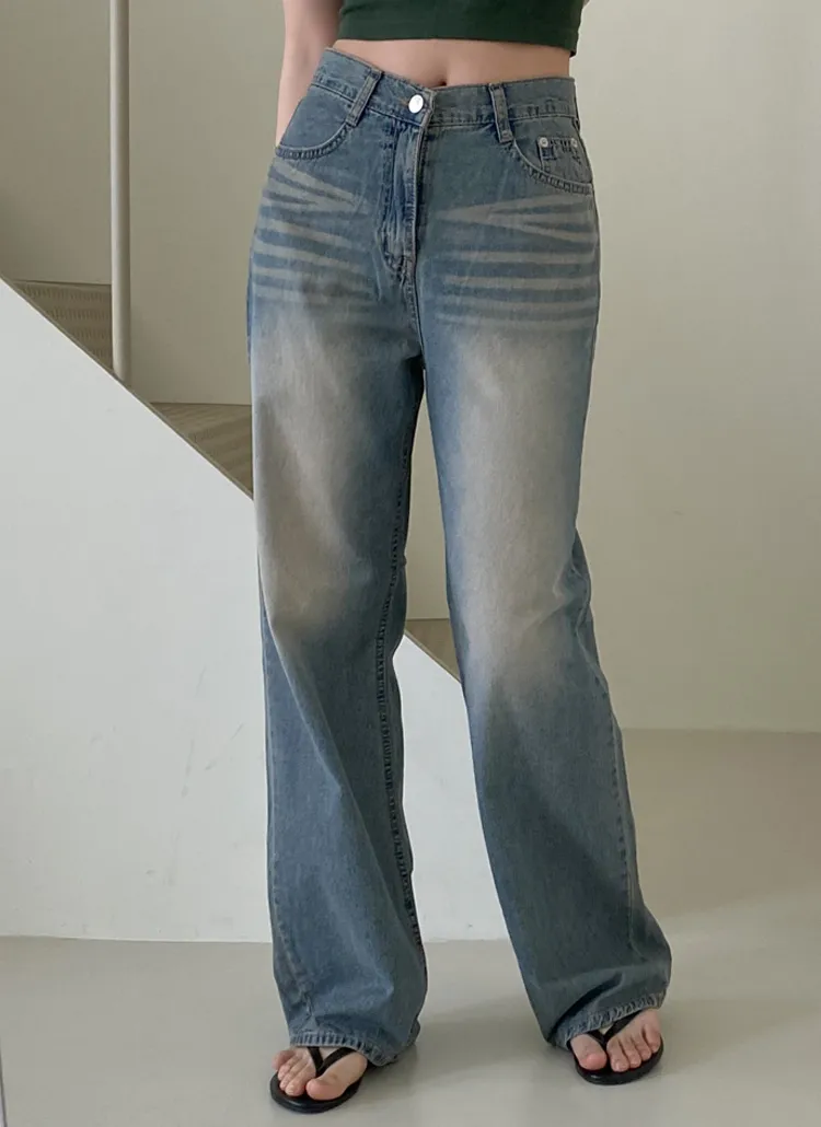 ケミカルウォッシュワイドデニムパンツ | レディースファッション通販 