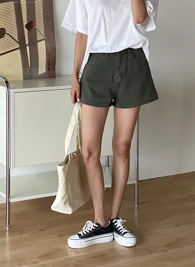 ハイウエストショートデニムパンツ | DHOLIC | 詳細画像1