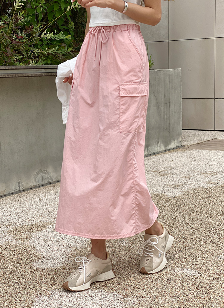 ストリング付ナイロンカーゴスカート | レディースファッション通販