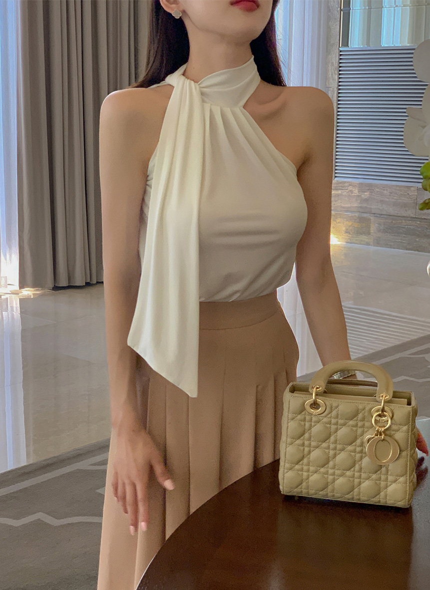 スカーフホルターノースリブラウス | レディースファッション通販 - DHOLIC