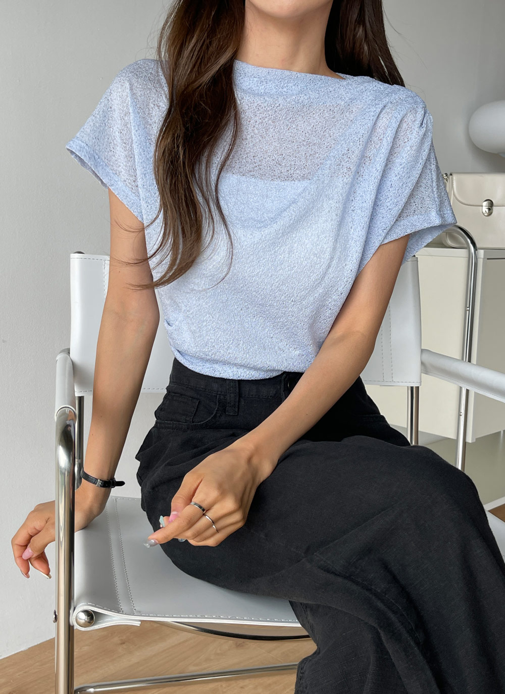 ドレープフレンチシアーTシャツ・t00993