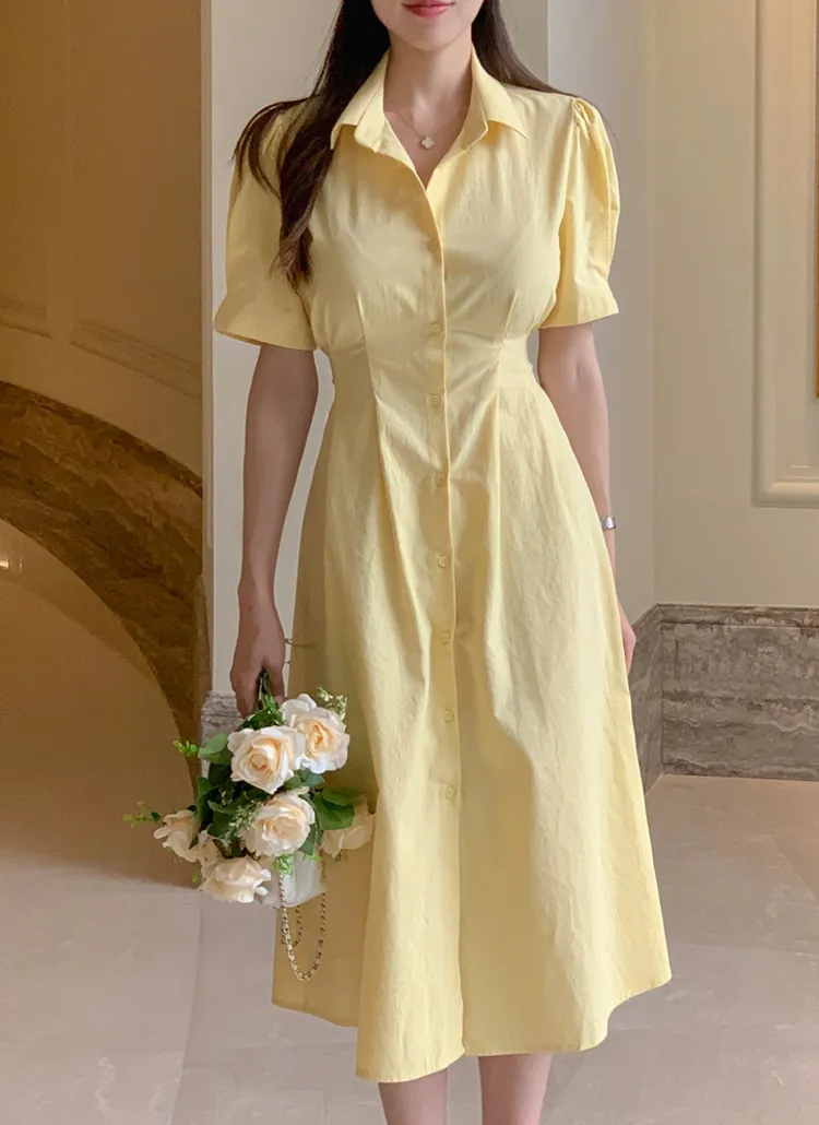 カラーパフAラインシャツワンピース | highclassic | 詳細画像1