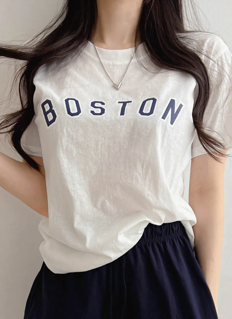 BOSTONレタリングTシャツ | iambest | 詳細画像1