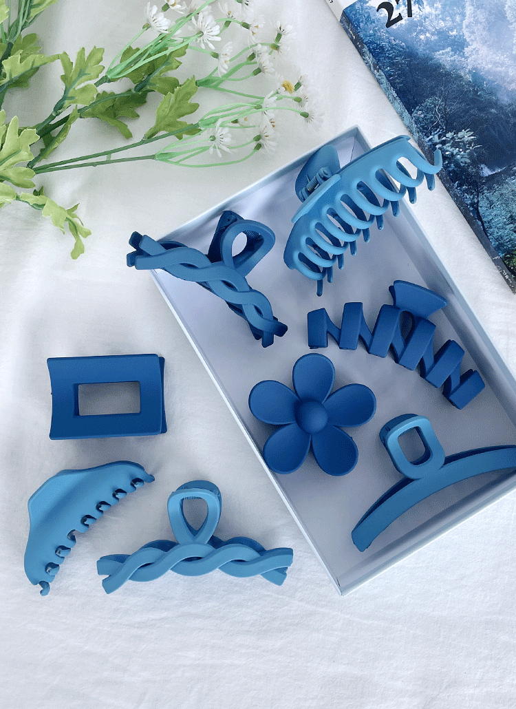 ブルーカラーバンスクリップ8SET | レディースファッション通販 - DHOLIC