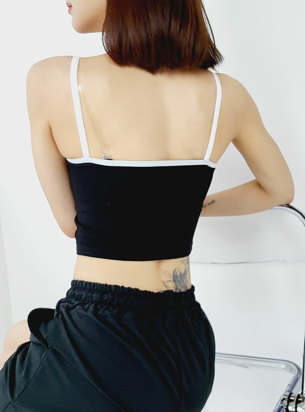 ⭐️試着のみ⭐️CC 25P トップ プリントシルクロゴ　キャミソール ネイビー40 ⭐️試着のみ⭐️CC 25P トップ プリントシルクロゴ キャミソール