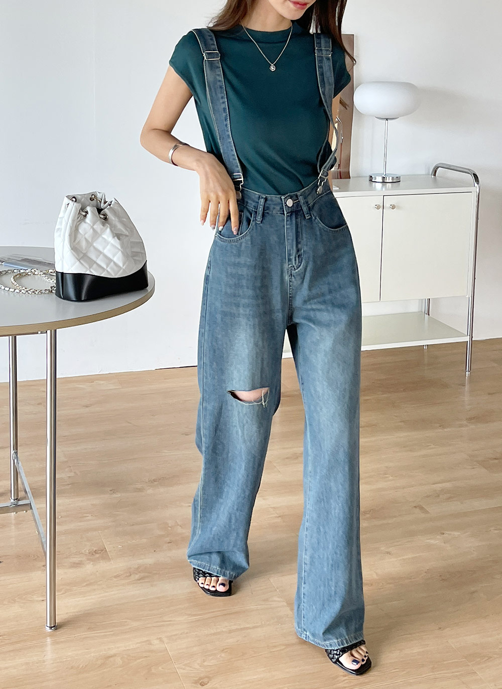 hholic サスペンダーサロペット ElegChic サロペット オーバーオール クロスサスペンダー