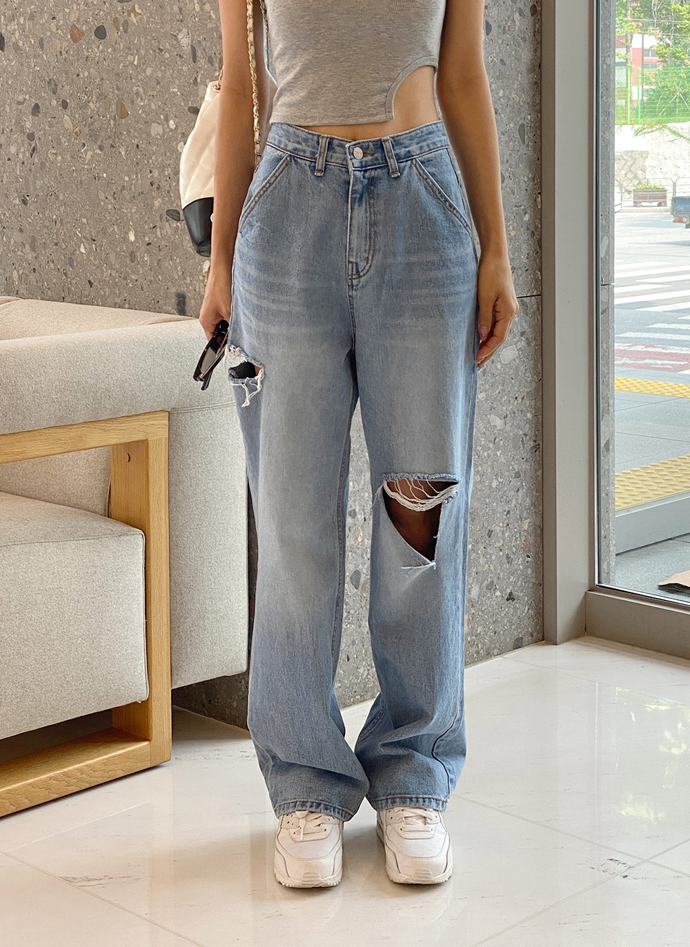 ボンテージデニムパンツ》GRAY | HIDOLATRAL THEODOL
