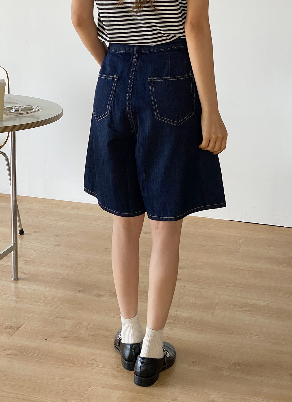 ステッチツータックハーフデニムパンツ | DHOLIC | 詳細画像6
