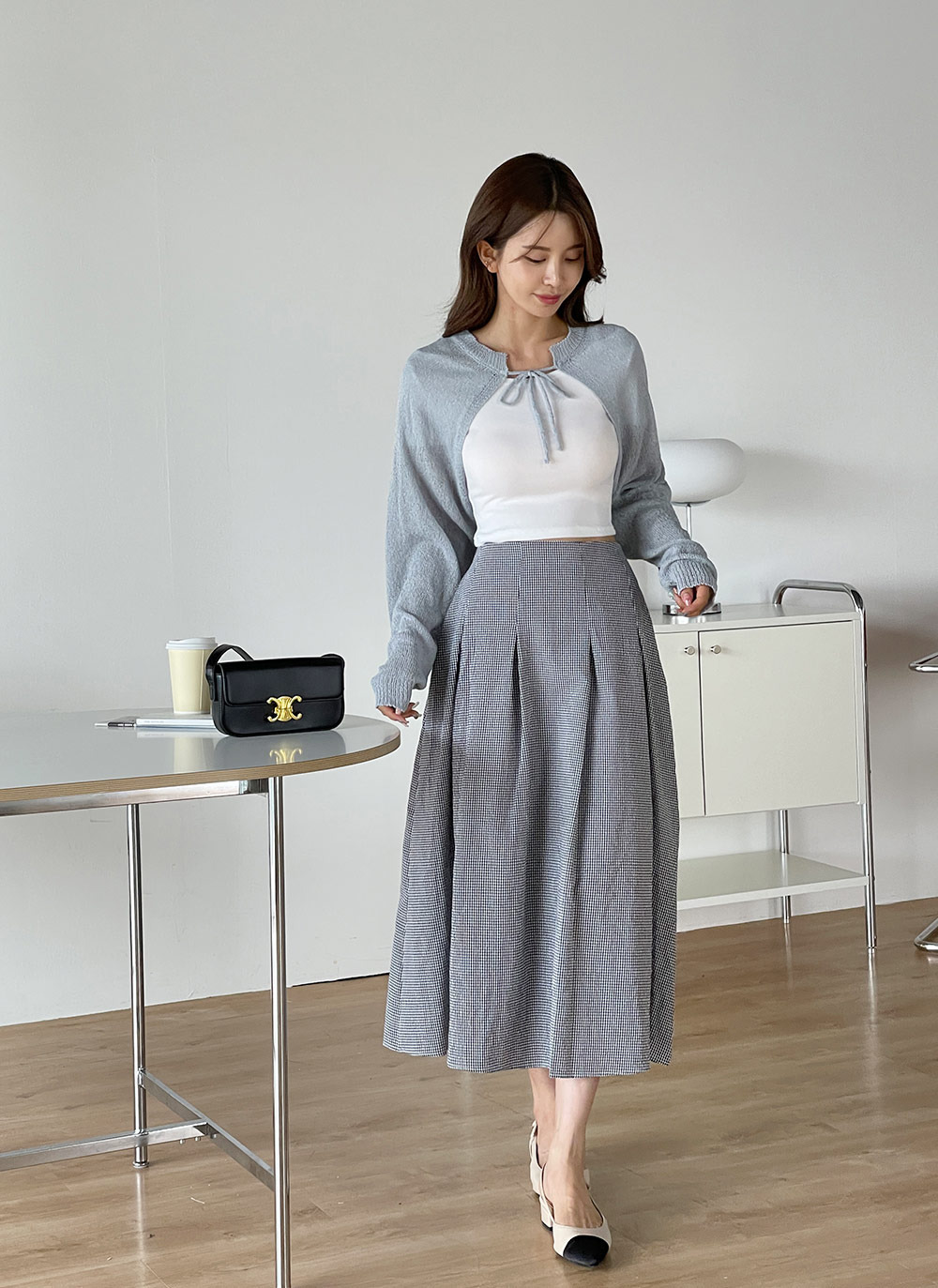 23年　完売品　FOXEY NY DIONEギンガムチェックスカート　43300 23年 完売品 FOXEY NY DIONEギンガムチェックスカート 43300