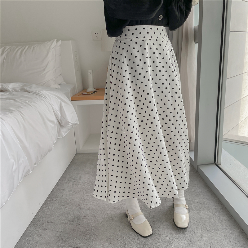 ✴️CHANEL オーガンジー 膝下スカート シルク ドット柄 34 楽天市場