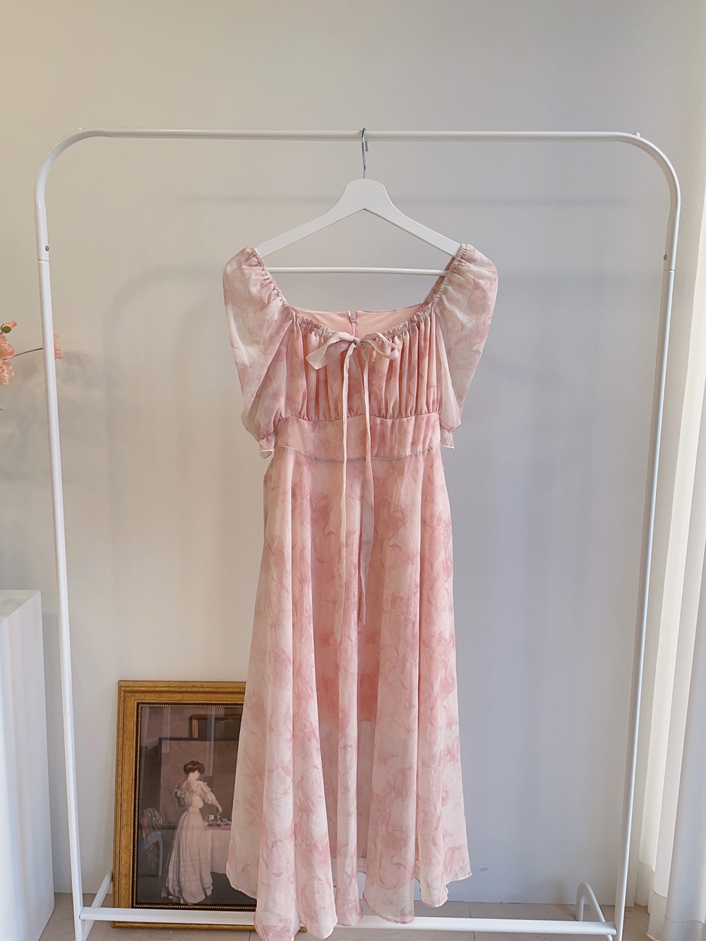 LIZLISA リズリサ ローズリボンシフォンワンピース ピンク LIZLISA リズリサ ローズリボンシフォンセットアップ ピンク