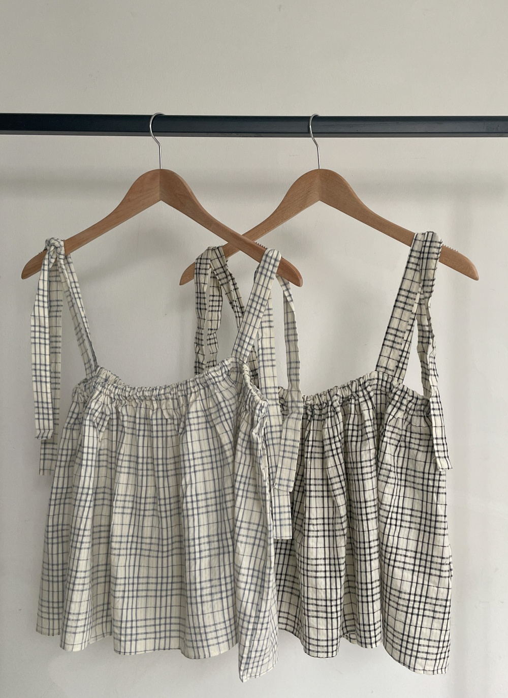 チェックリボンフレアノースリーブ | レディースファッション通販 - DHOLIC