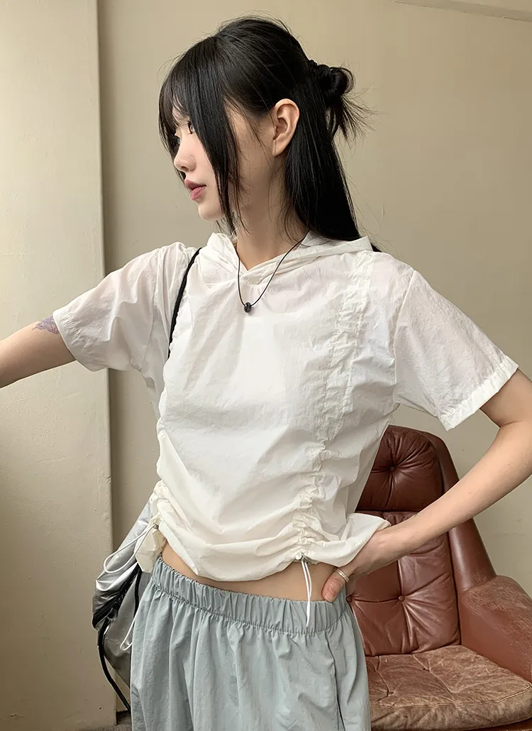 ナイロンシャーリングフードTシャツ | WONDERWONDER | 詳細画像1