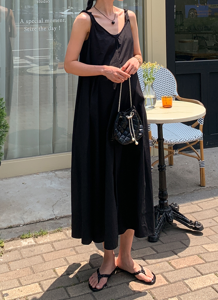 結びストラップキャミワンピース | レディースファッション通販 - DHOLIC