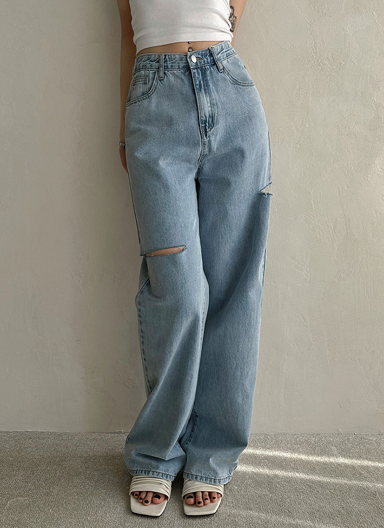 ぽ*ん様 コットンストライプパンツ(デニムポケット、シャンブレーマーベルト)フレ 高身長向けサマーカットワイドデニムパンツ | レディースファッション