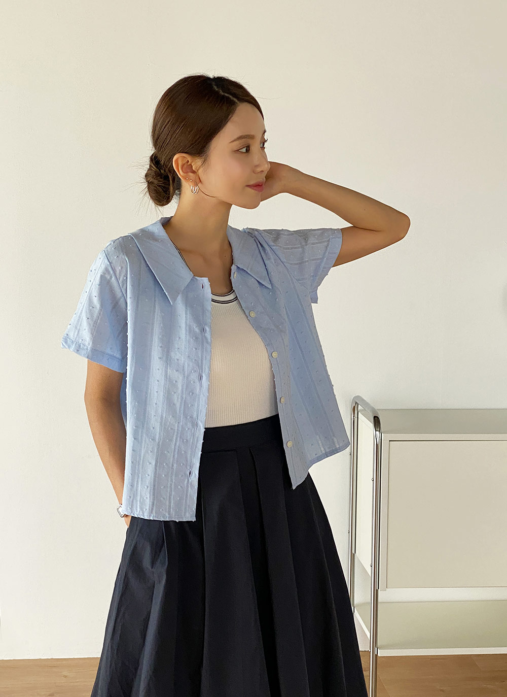 Uネック配色ニットノースリーブ | DHOLIC | 詳細画像18