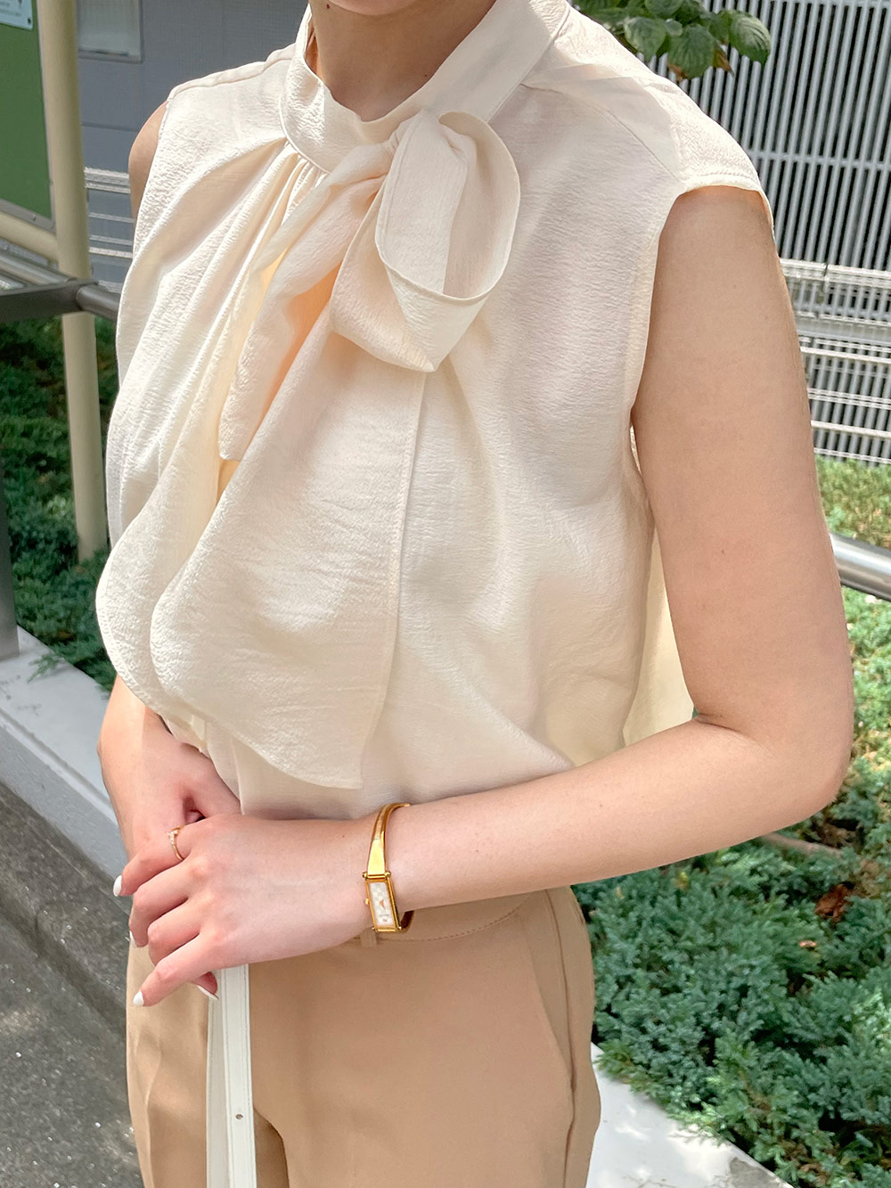 *再入荷*リボンスリーブレスブラウス | 詳細画像9