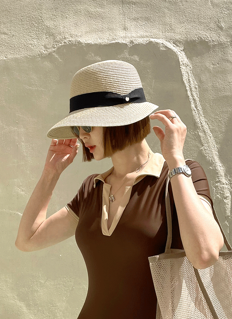 ブローチラタンハット レディースファッション通販 DHOLIC