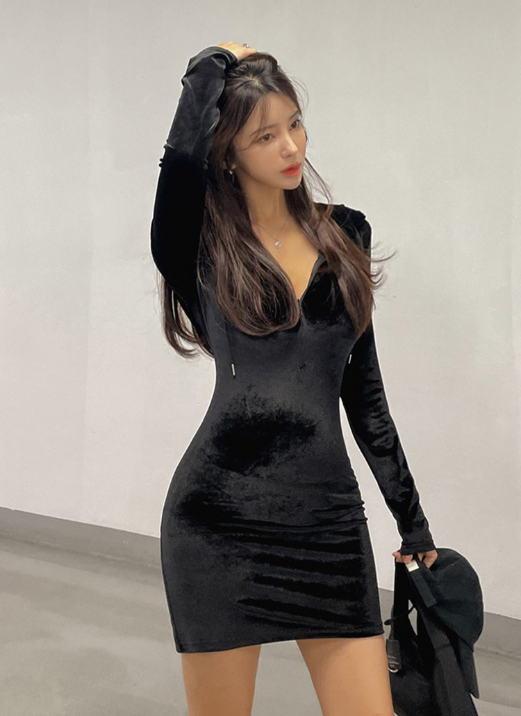 【極美品】Foxey Newyork スポーツ パーカー ワンピース ベロア 黒 フォクシーニューヨーク FOXEY NEW YORK SPORTS Lounge Pullover