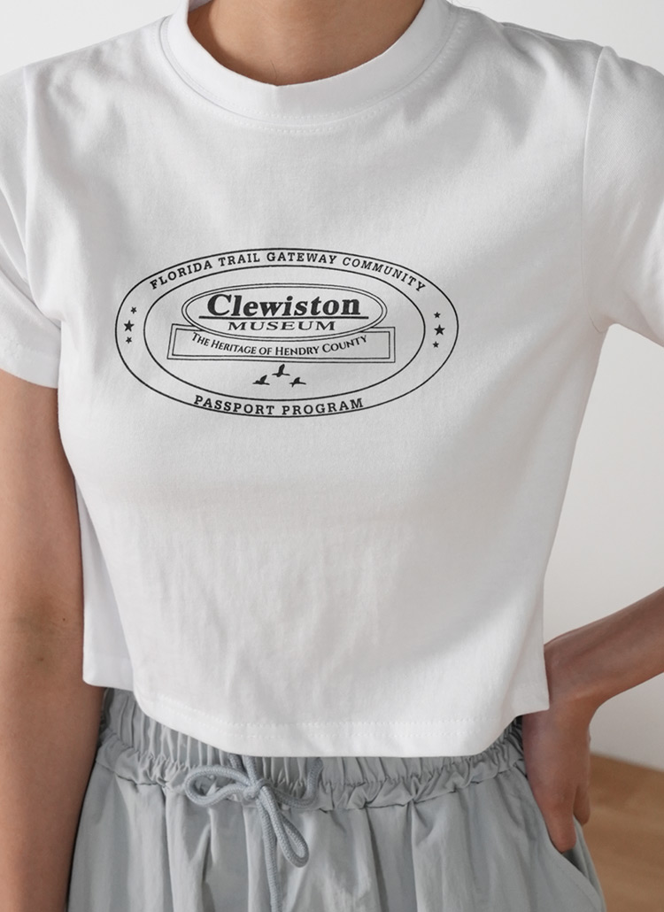[DEWL] ハートレタリング スリムクロップTシャツ DEWL] ハートレタリング スリムクロップTシャツ (DEWL/Tシャツ