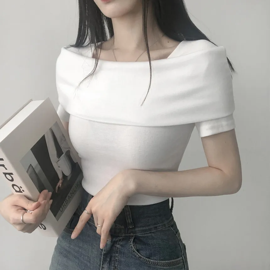 オフショル風半袖Tシャツ | lilisense | 詳細画像1