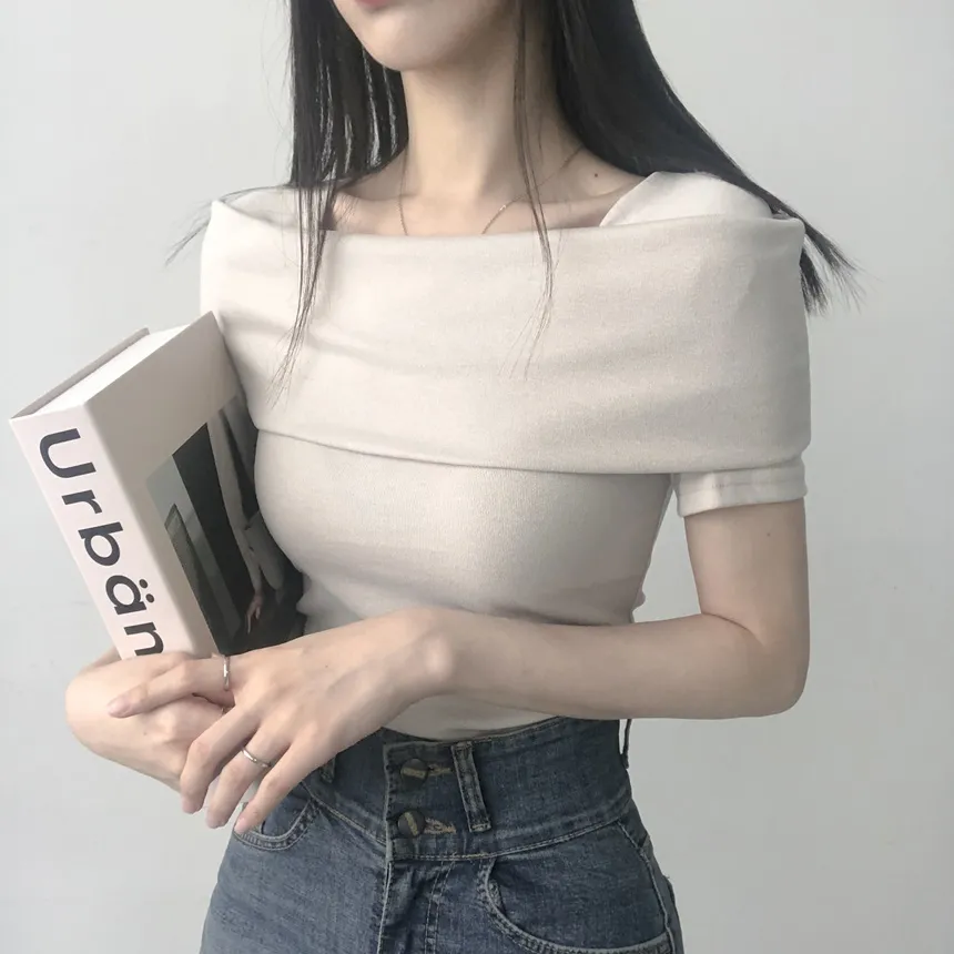 オフショル風半袖Tシャツ | lilisense | 詳細画像10