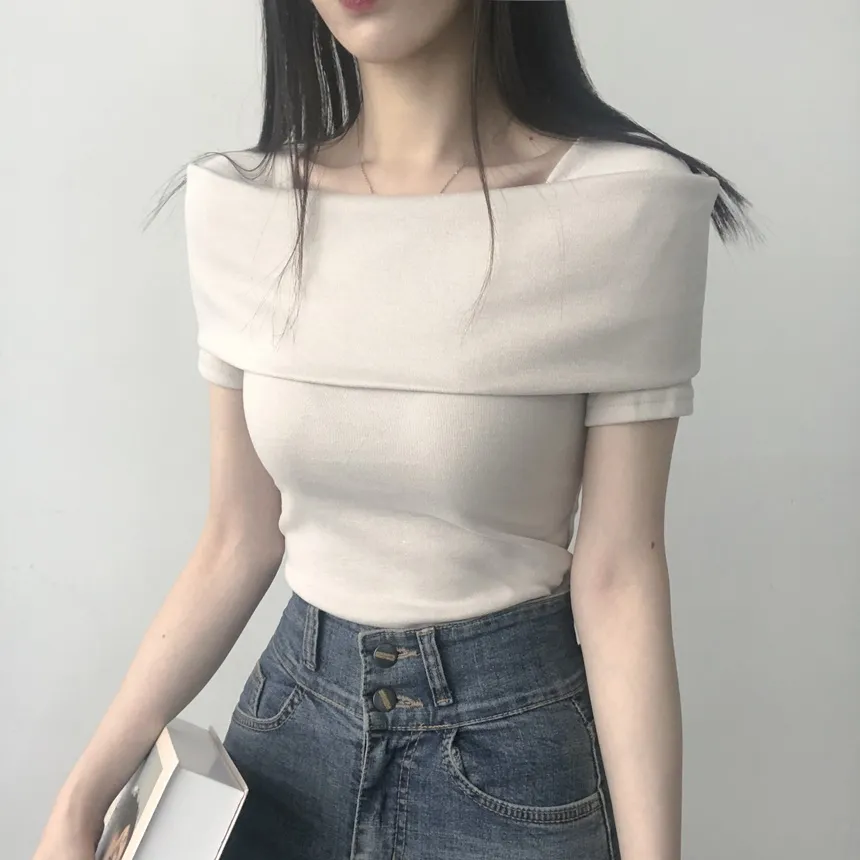 オフショル風半袖Tシャツ | lilisense | 詳細画像13