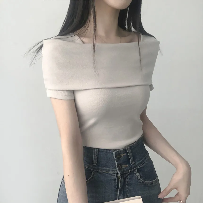 オフショル風半袖Tシャツ | lilisense | 詳細画像14