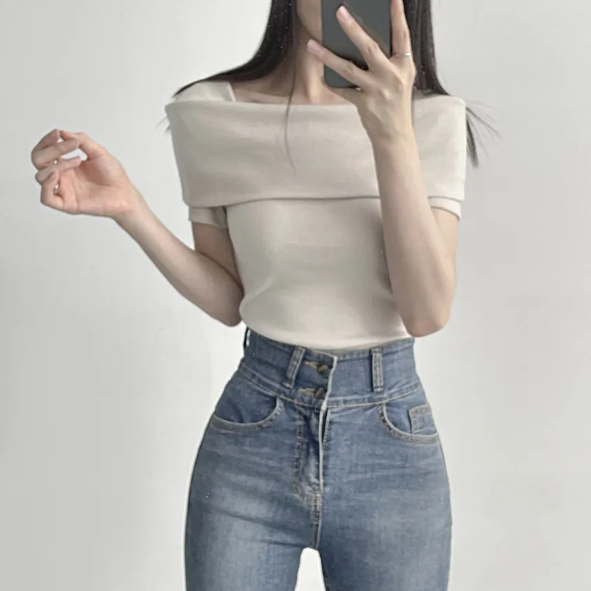 オフショル風半袖Tシャツ | lilisense | 詳細画像15