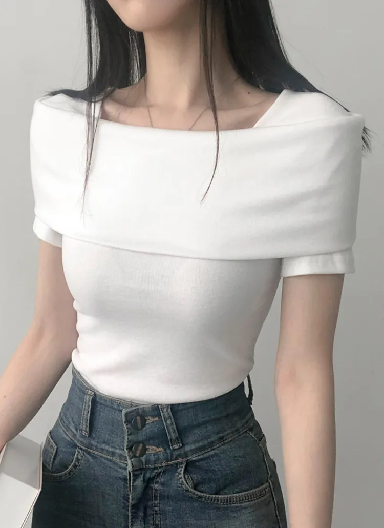 オフショル風半袖Tシャツ | lilisense | 詳細画像1
