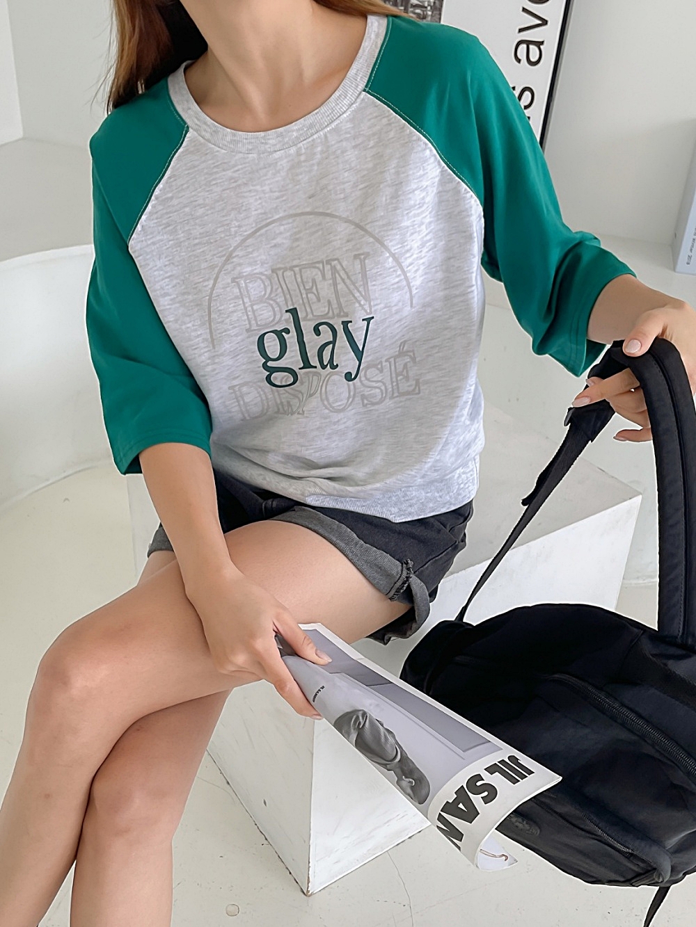 glayラグラン配色Tシャツ | 詳細画像3