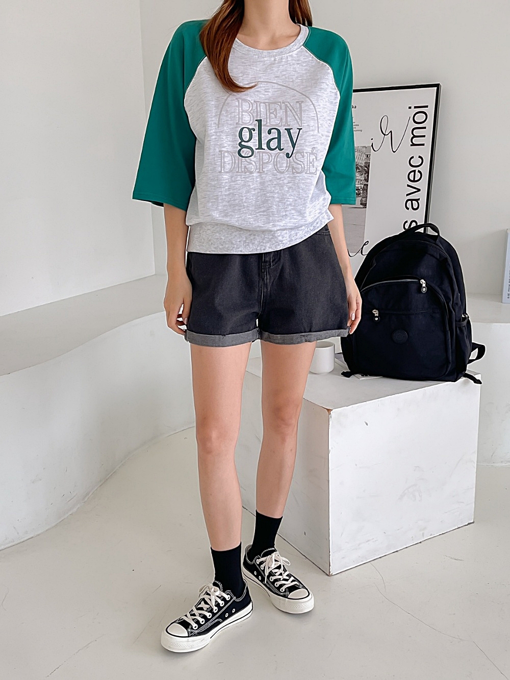 glayラグラン配色Tシャツ | 詳細画像9