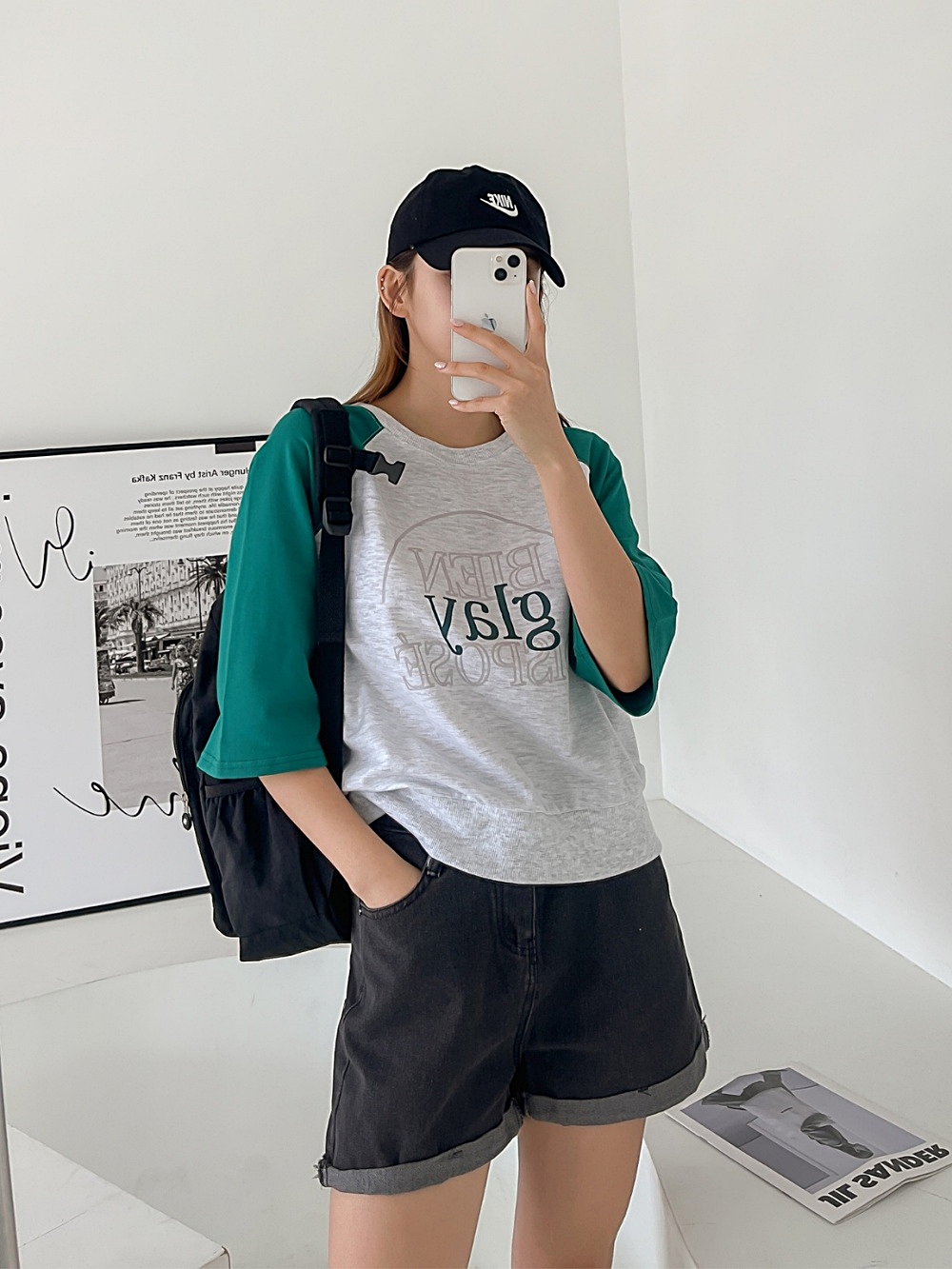 glayラグラン配色Tシャツ | 詳細画像13