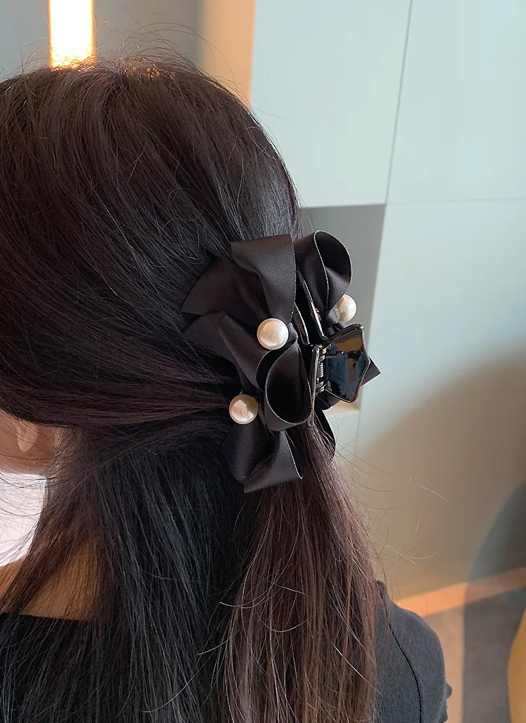 ダブルリボンエコパールバンスクリップ | minagram | 詳細画像1