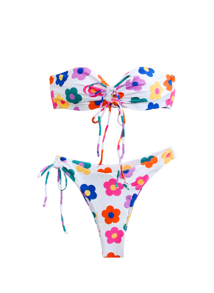 フラワーパターンリボンビキニ | レディースファッション通販 - DHOLIC