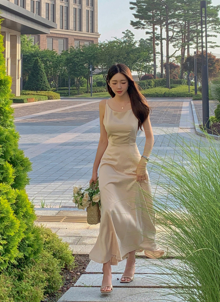 ボートネックAラインキャミワンピース | レディースファッション通販