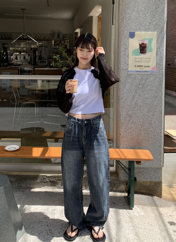 コットンビンテージ風デニムパンツ | レディースファッション通販 - DHOLIC