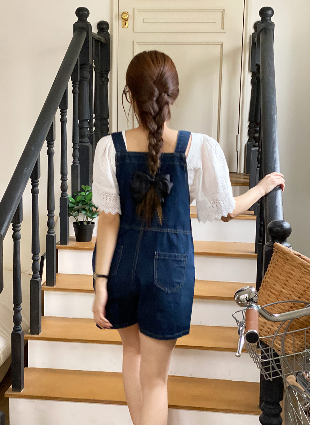 ショートサロペットデニムパンツ | レディースファッション通販 - DHOLIC
