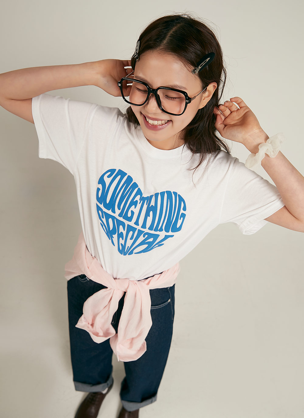 ハートレタリング半袖Tシャツ | 詳細画像3