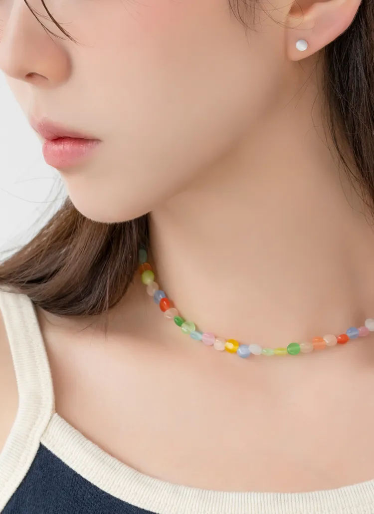 カラフルビーズネックレス | レディースファッション通販 - DHOLIC 